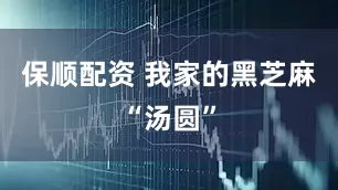 保顺配资 我家的黑芝麻“汤圆”